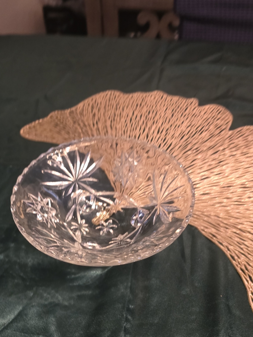 Clear Cut Glass Decorative Bowl - Unknown Brand